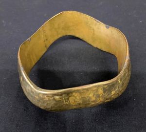 Vintage Hammered Brass Cuff