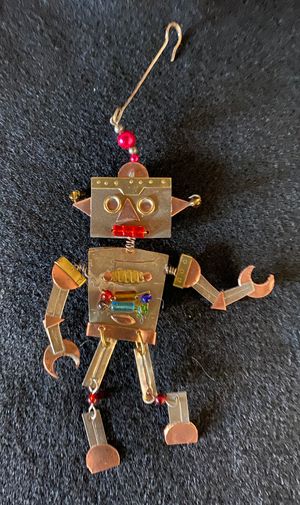 Folk Art Robot Ornament