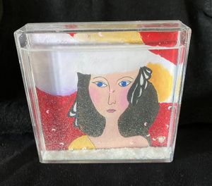 Woman with Snow Glitter