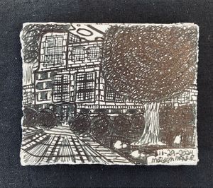 Tiny Chicago Drawing by Motesem Mansur