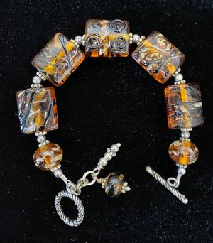 Vintage Resin/Silver Bracelet