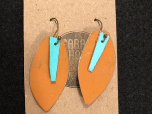 Terra Cotta Leaf Earrings by Sarah Shoot