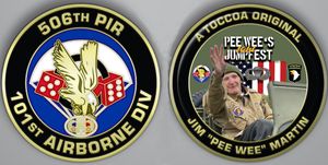 Pee Wee's 101st Birthday Challenge Coin