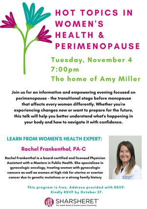 Hot Topics in Women's Health and Peri Menopause