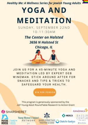 Healthy Me: A Wellness Series for Jewish Young Adults: Yoga & Meditation