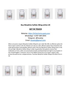 Morphine Sulfate 30mg Tablets buy Online No required Prescription