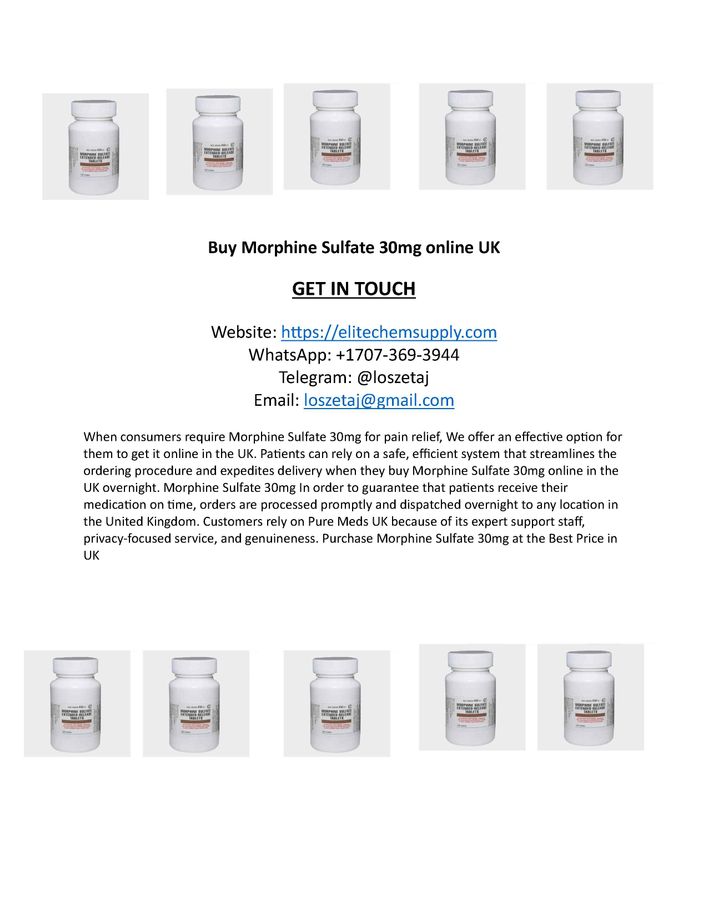 Morphine Sulfate 30mg Tablets buy Online No required Prescription