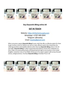 Oxycontin 80mg Tablets buy Online No required Prescription