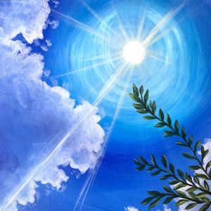 Acrylic Workshop: Sunshine Through the Clouds