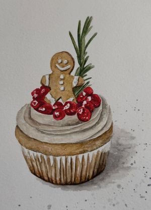 Painting Class: Gingerbread Cupcake