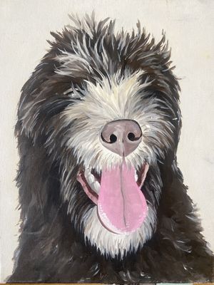 Paint your Pet beginner acrylic painting on canvas