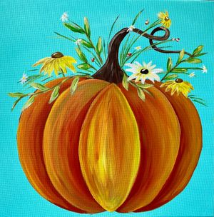 Fall Pumpkins on Canvas