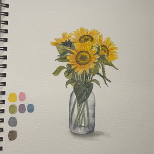 Watercolor Class: Sunflowers