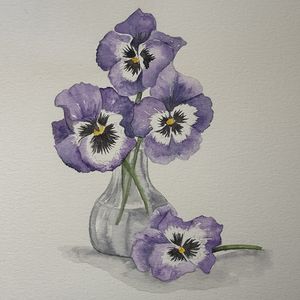 Watercolor Class: Pansies