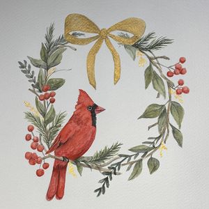 Watercolor Class: Holiday Wreath