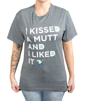 I Kissed A Mutt T-Shirt (Grey)