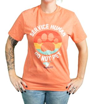 Service Human - Do Not Pet T-Shirt (Orange)