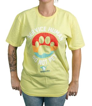 Service Human - Do Not Pet T-Shirt (Yellow)
