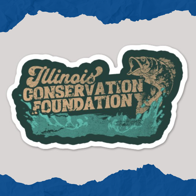 ICF Bass Sticker — Illinois Conservation Foundation