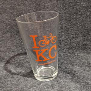 I Bike KC Pint Glass
