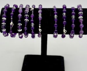 Amethyst and Quartz Crystal Limited Edition Agape 38th Anniversary Bracelet