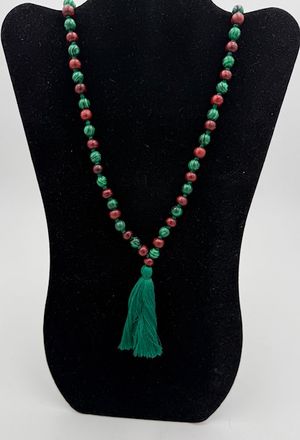 Malachite & Rosewood Mala