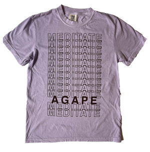 Meditate T-Shirt - Washed Lavender