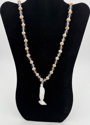 Quartz Crystal & Sandalwood Mala