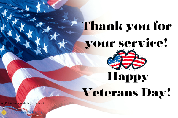 Happy veterans day heart