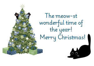 Cat Tree Christmas Card