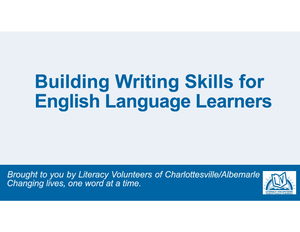 Building Writing Skills for English Language Learners - 2025