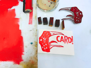Holiday Linoleum Block Printing
