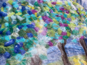 Abstract Wool Felt Making (Wet Felting)