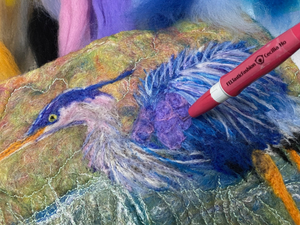 Needle Felting Blue Heron