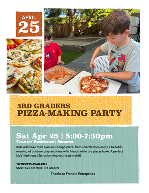 3rd Graders Pizza Making Party