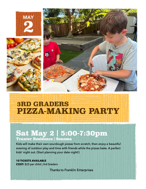 3rd Graders Pizza Making Party