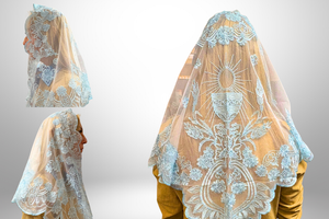 Handmade Lace Mantila Eucharist
