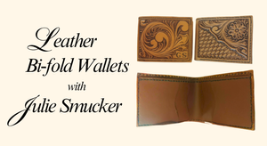 Leather Bi-fold Wallets with Julie