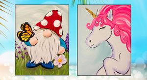 Gnome & Unicorn Family Paint Party
