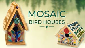 Mosaic bird houses