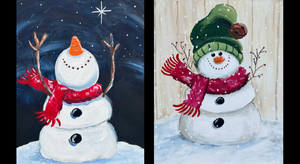 Snowy Friends Holiday Paint Night (Acrylic on 16 x 20 Canvas)