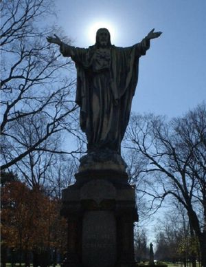 Statue of Jesus at the Main Building, Notre Dame
