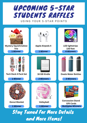 5 Star Students REWARDS