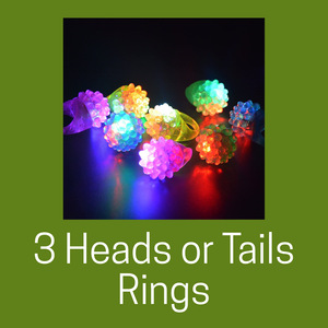 3 Heads or Tails Rings