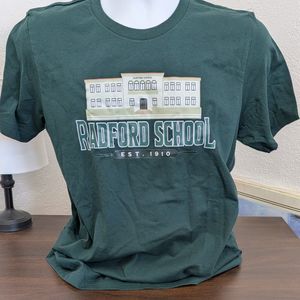 ***Green Short Sleeve Tee's with building