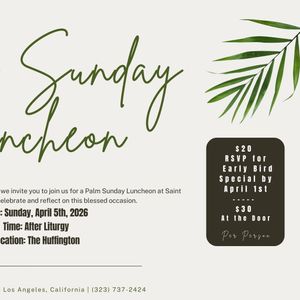 Palm Sunday Luncheon
