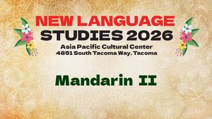 MANDARIN II Starts 5/11/2026. 12 week course.