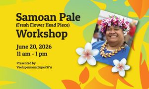 Samoan Pale (Fresh Flower Head Piece) Workshop June 20th
