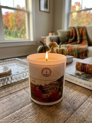 Northport Harbor Fall foliage along Woodbine Avenue Candle