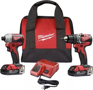 Milwaukee Brushless Cordless Compact Hammer Drill & Impact Driver Combo Kit ($319.99/each)